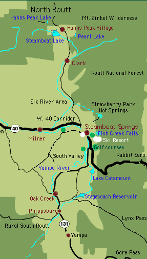 Condos and Townhomes area map Steamboat Springs real estate